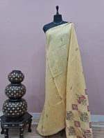 Light Yellow Munga Cotton Saree 