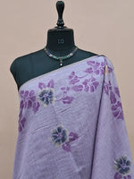 Lavender Munga Cotton Saree 1