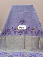 Lavender Munga Cotton Saree pallu
