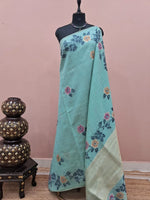 Marine Blue Munga Cotton Saree 