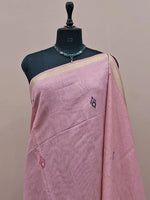 Baby Pink Munga Cotton Saree 1
