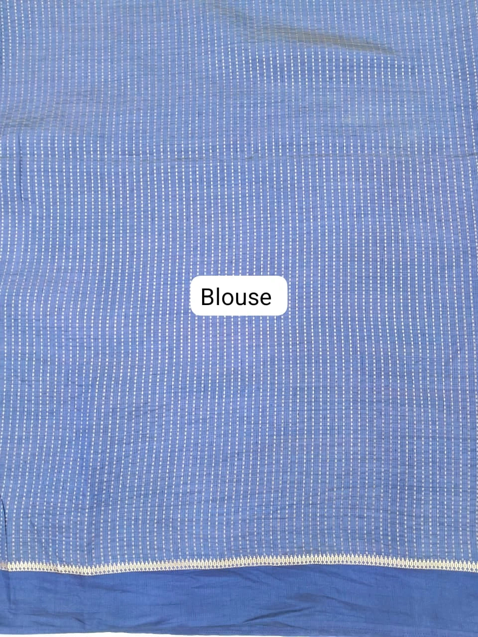 Royal Blue Munga Tussar Saree Blouse