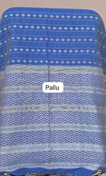 Royal Blue Munga Tussar Saree Pallu