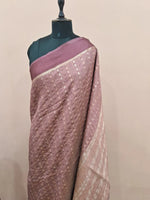 Taupe Brown Munga Tussar Saree 1