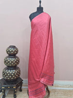 Coral Pink Matka Silk Saree