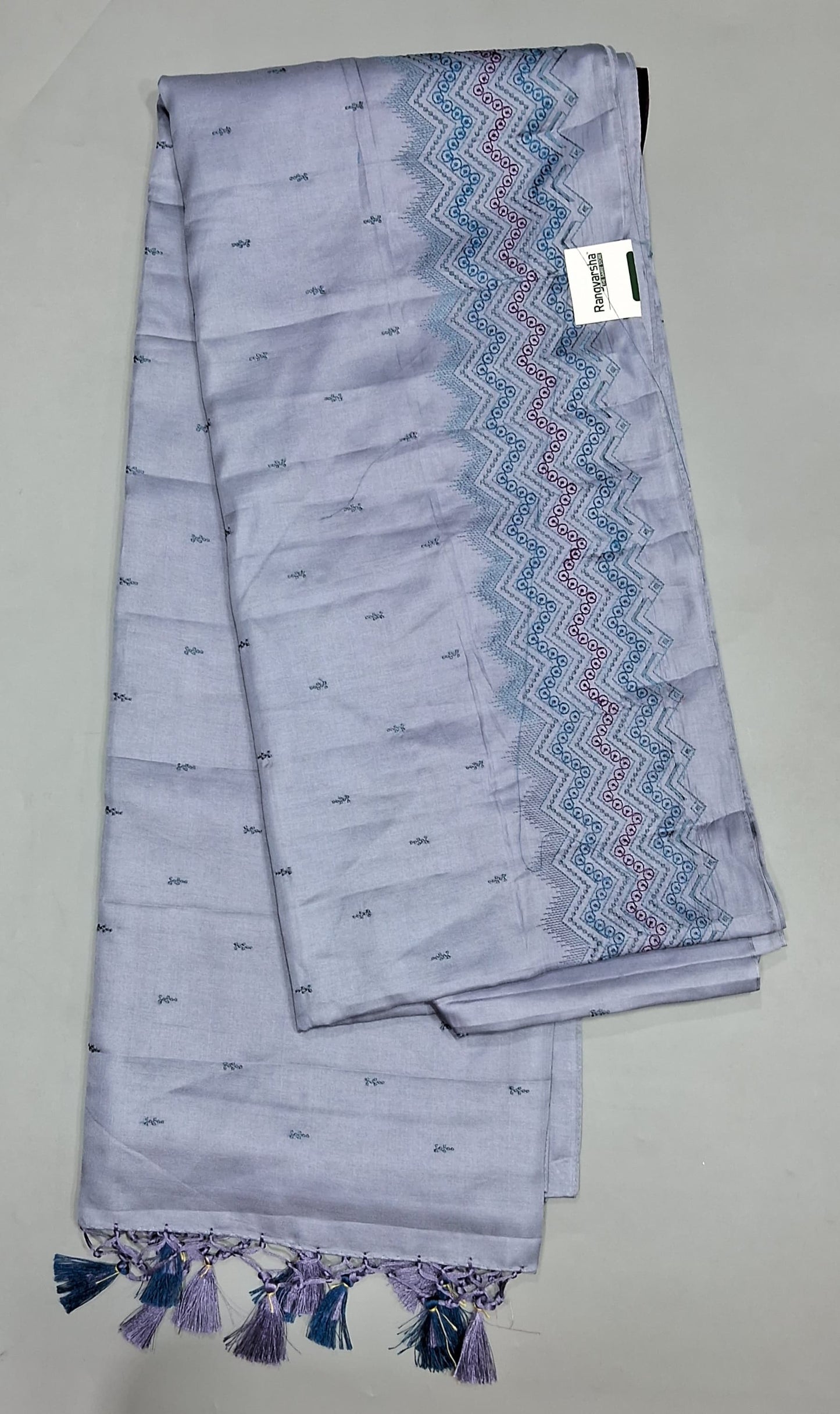 Metal Grey Matka Silk Saree