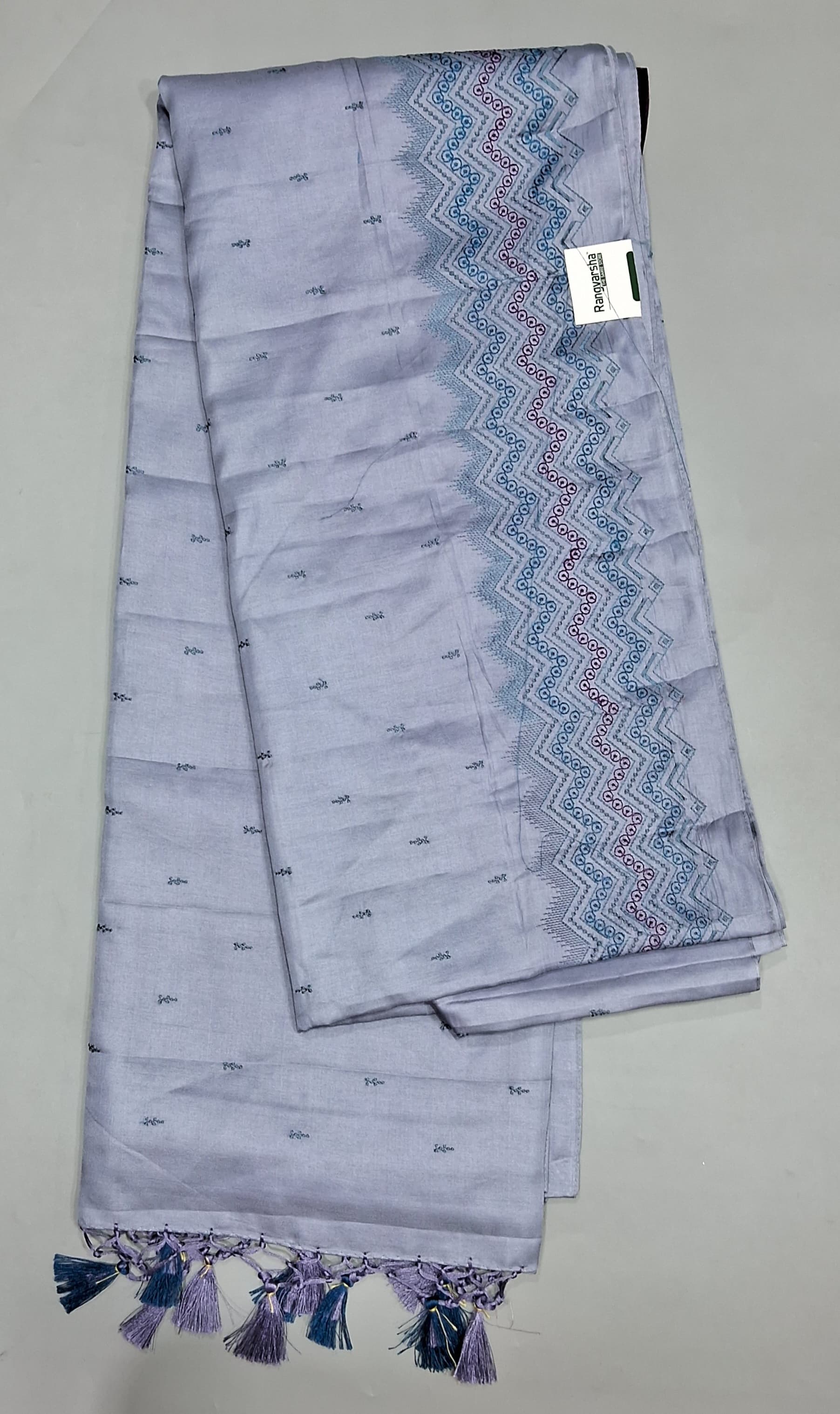 Metal Grey Matka Silk Saree