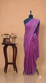 Dark Onion Pink Matka Silk Saree