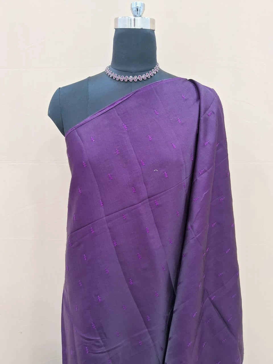Deep purple Matka Silk Saree 