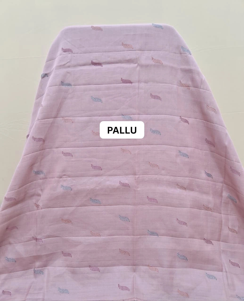 Radiant Blush Pink Matka Silk Saree pallu