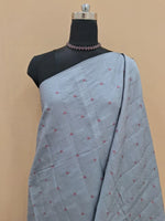 Grey Matka Silk Saree  