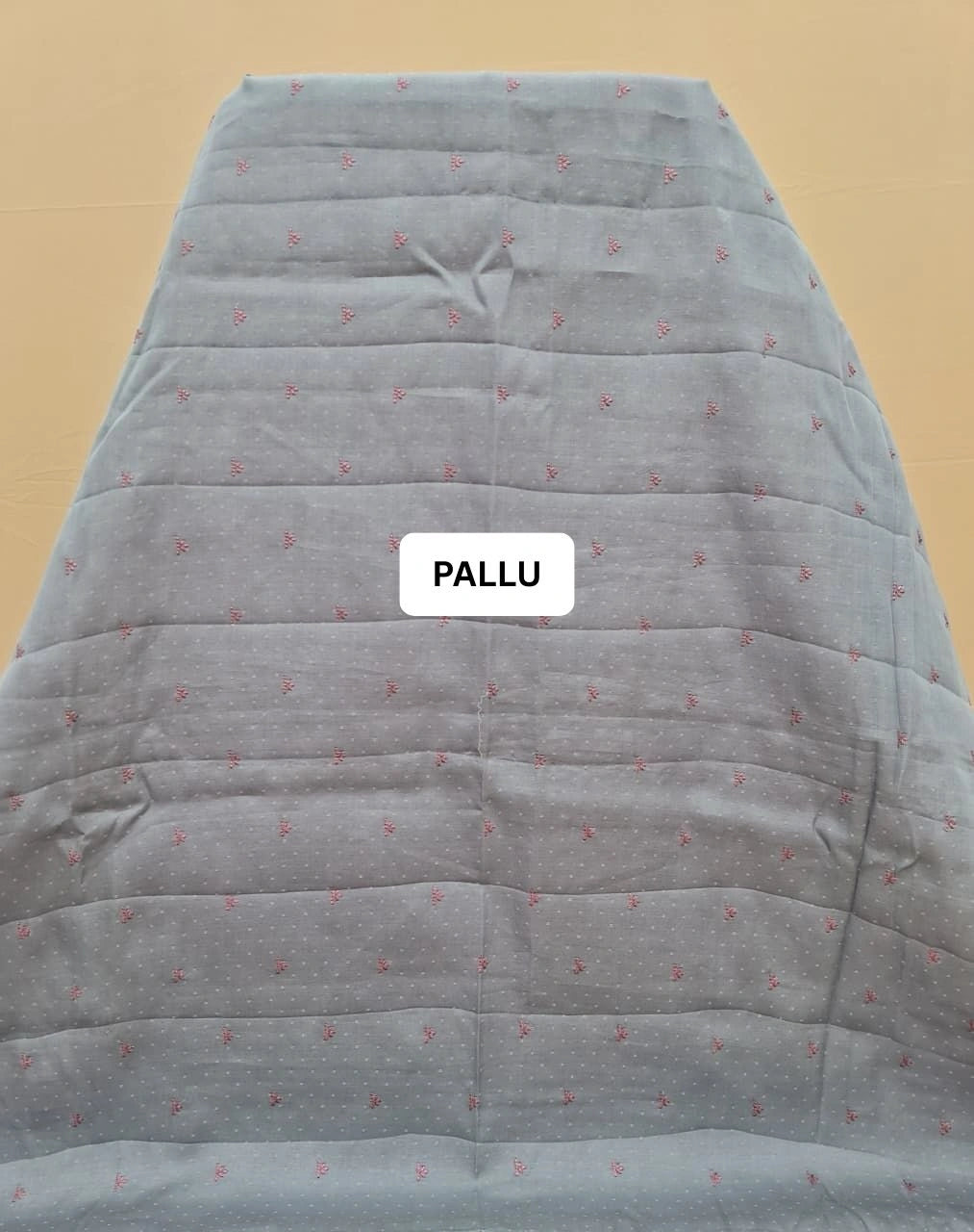 Grey Matka Silk Saree pallu
