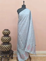Grey Matka Silk Saree  