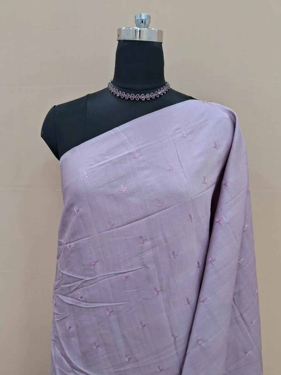 Blush Pink Matka Silk Saree  