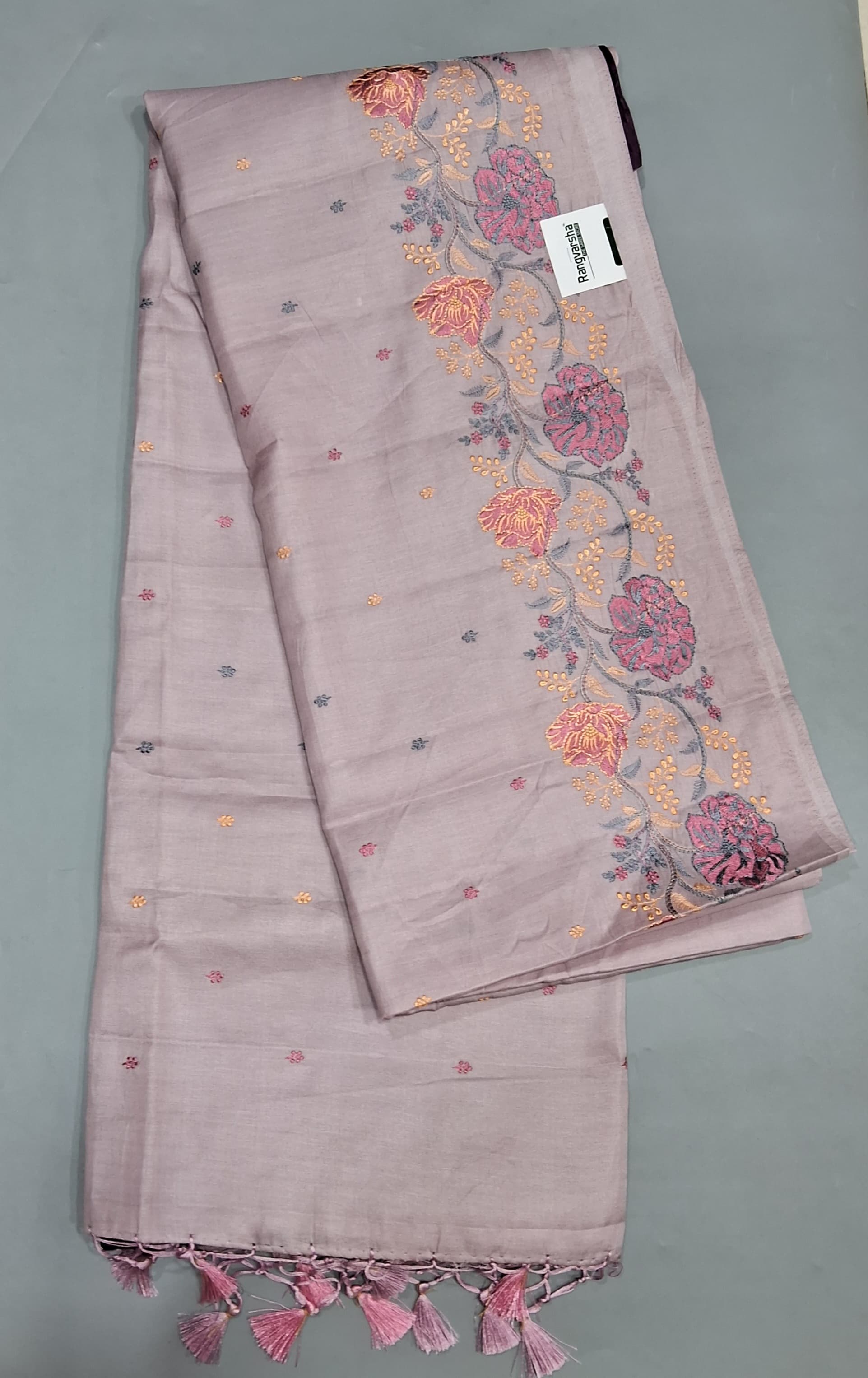 Blush Pink Matka Silk Saree