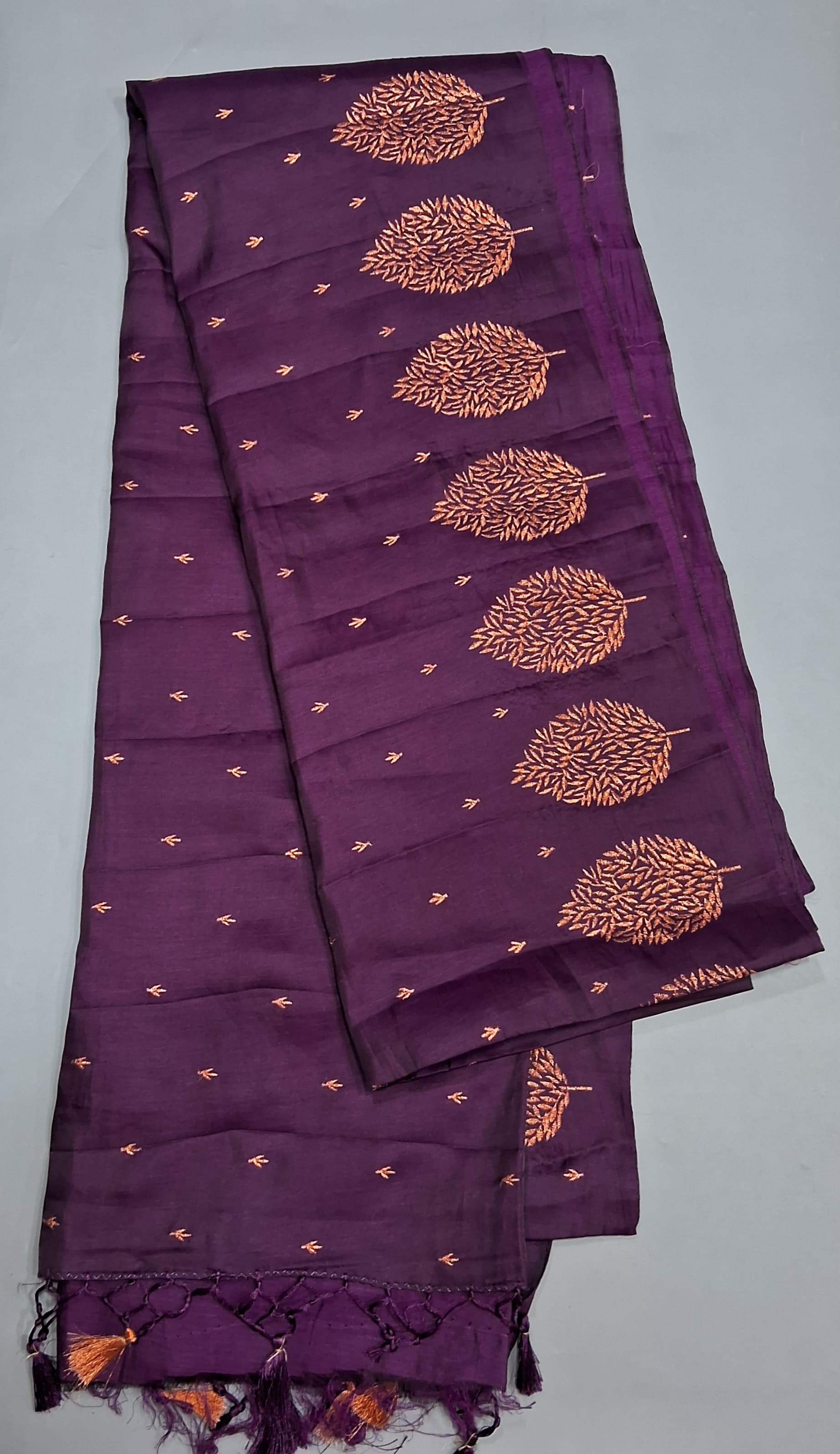 Wine Matka Silk Saree