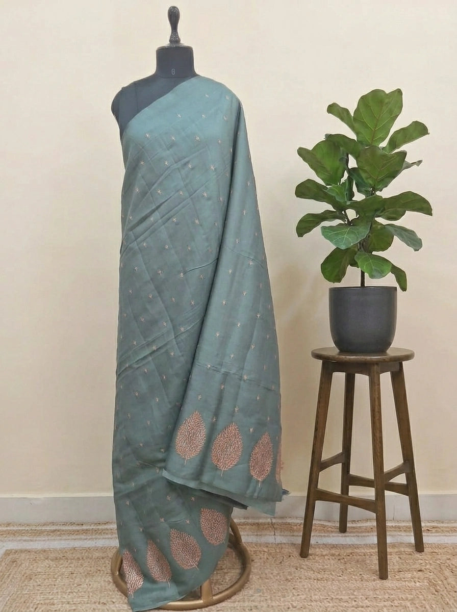 Cool Mint Green Matka Silk Saree