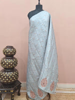 Sophisticated Grey Matka Silk Saree