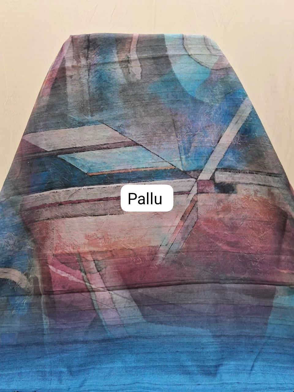 Multicolour Digital Printed Matka Silk Saree 1