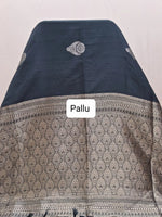 Black Pure matka silk saree Pallu