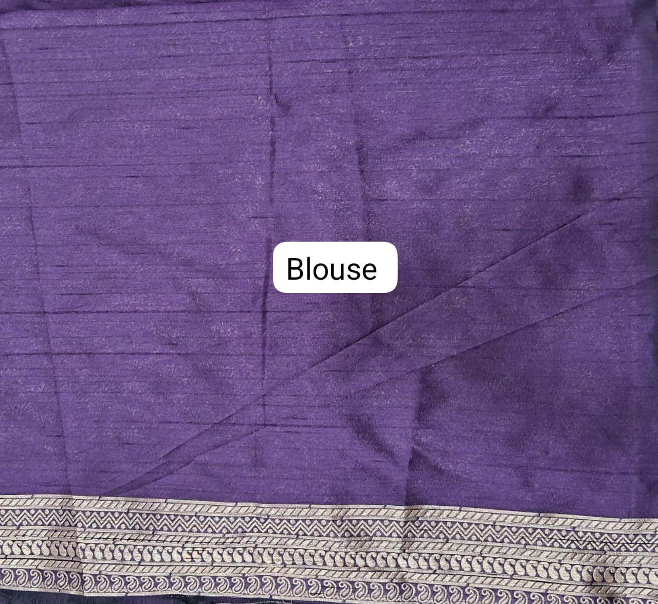 Purple Matka Silk Saree Blouse