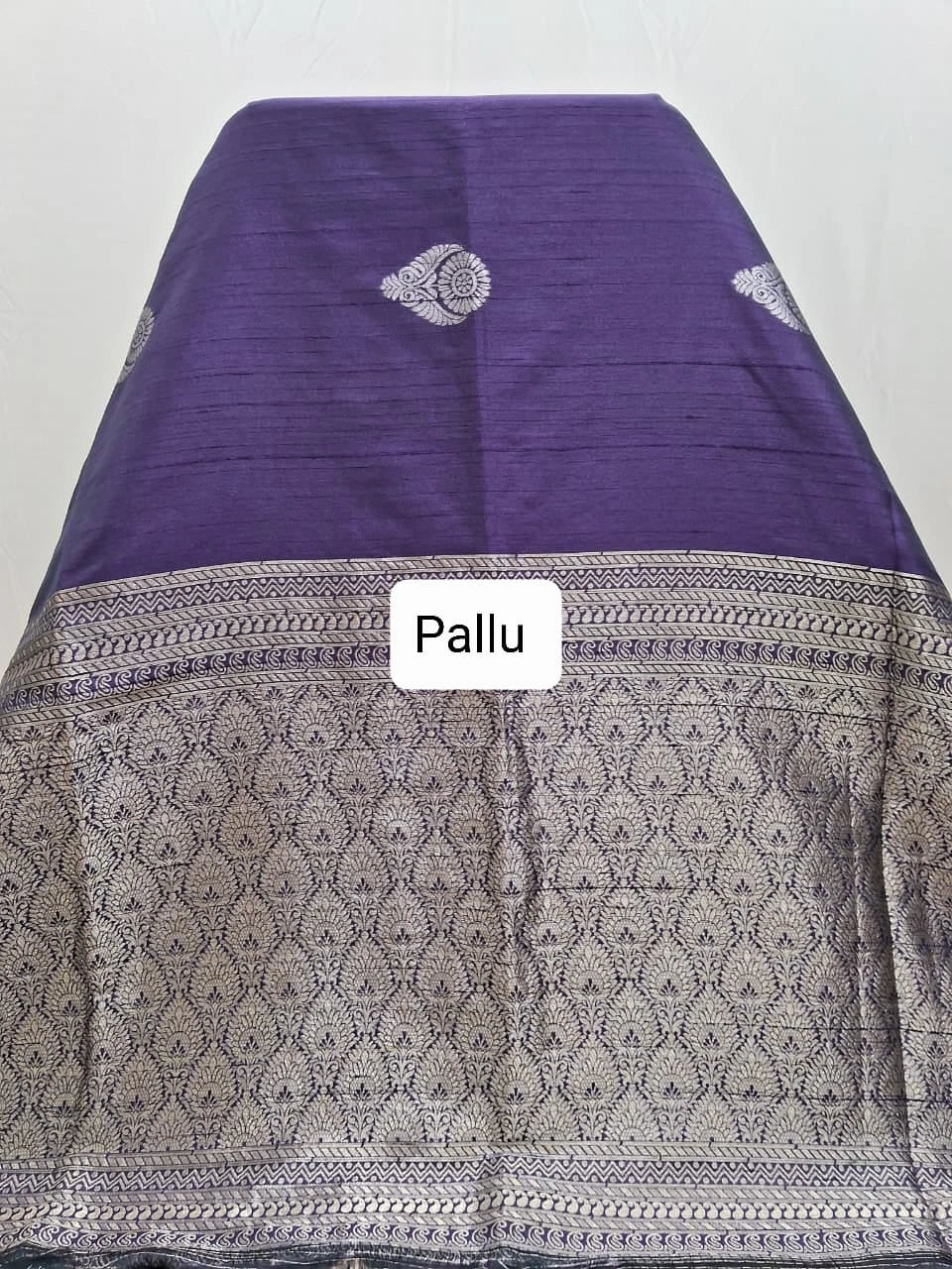  Purple Matka Silk Saree Pallu