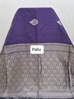  Purple Matka Silk Saree Pallu