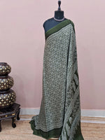 Olive Green Modal Silk Saree
