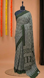 Olive Green Modal Silk Saree