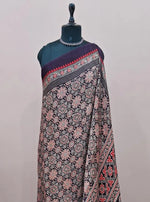 Dark Wine Modal Silk Saree 1