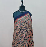 Navy Blue Modal Silk Saree 1
