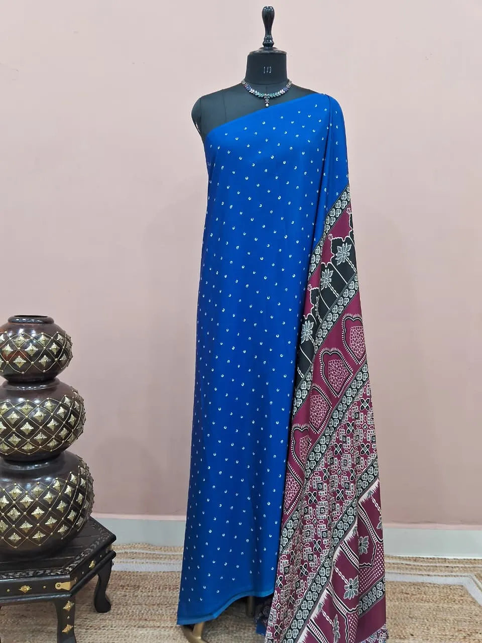 Royal Blue Modal Silk Saree 