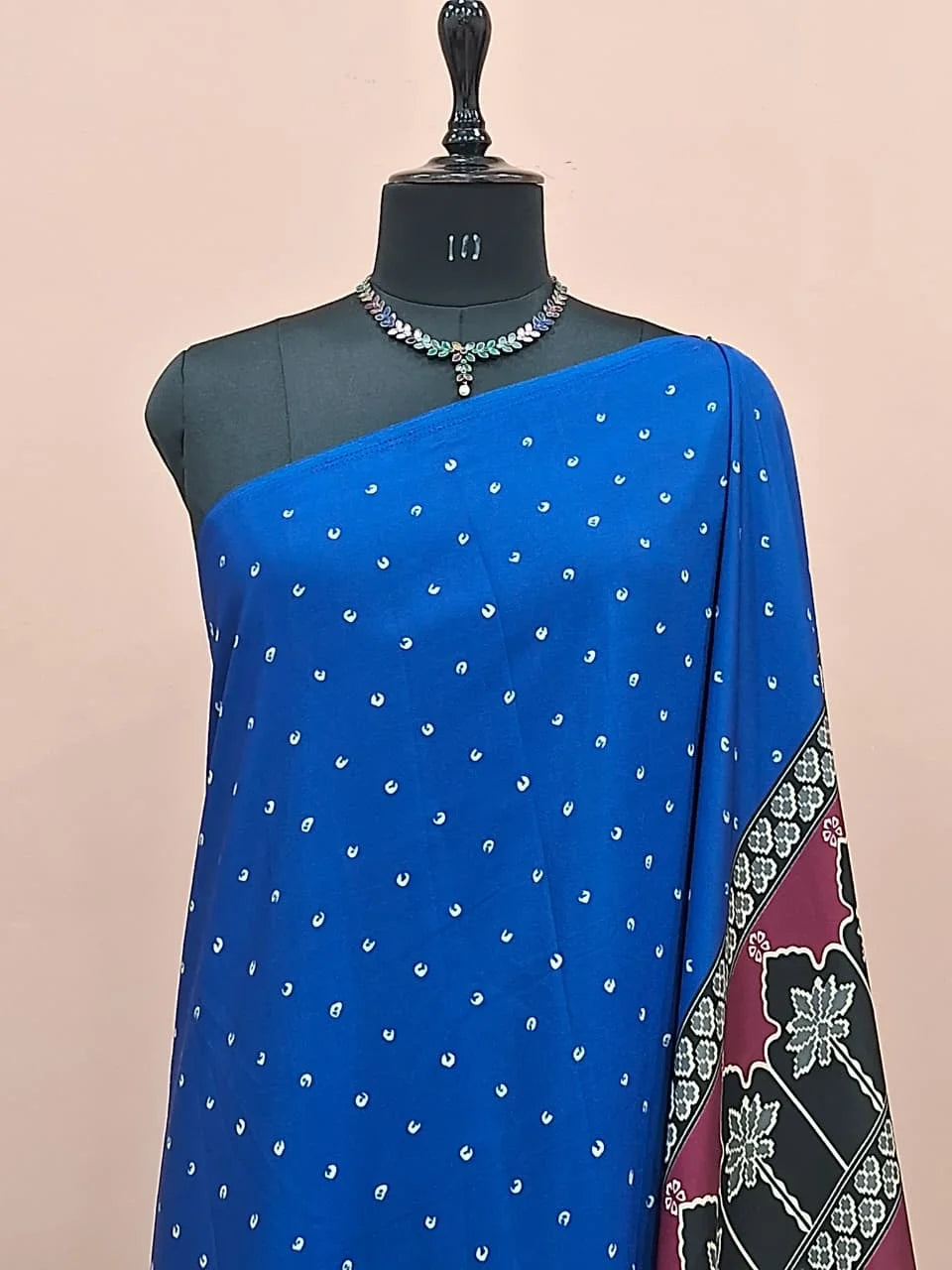 Royal Blue Modal Silk Saree 1