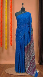 Royal Blue Modal Silk Saree 
