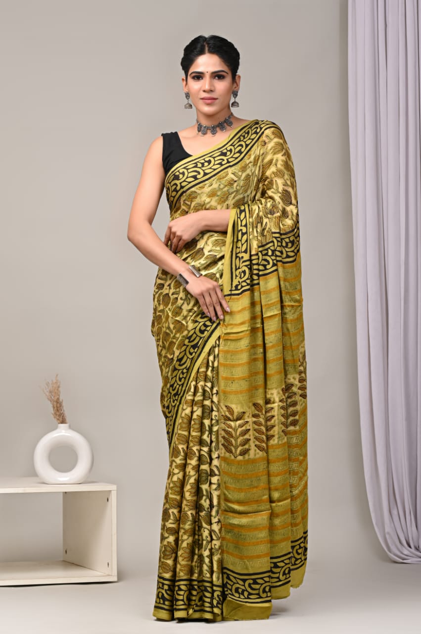 Light Green Modal Silk Saree