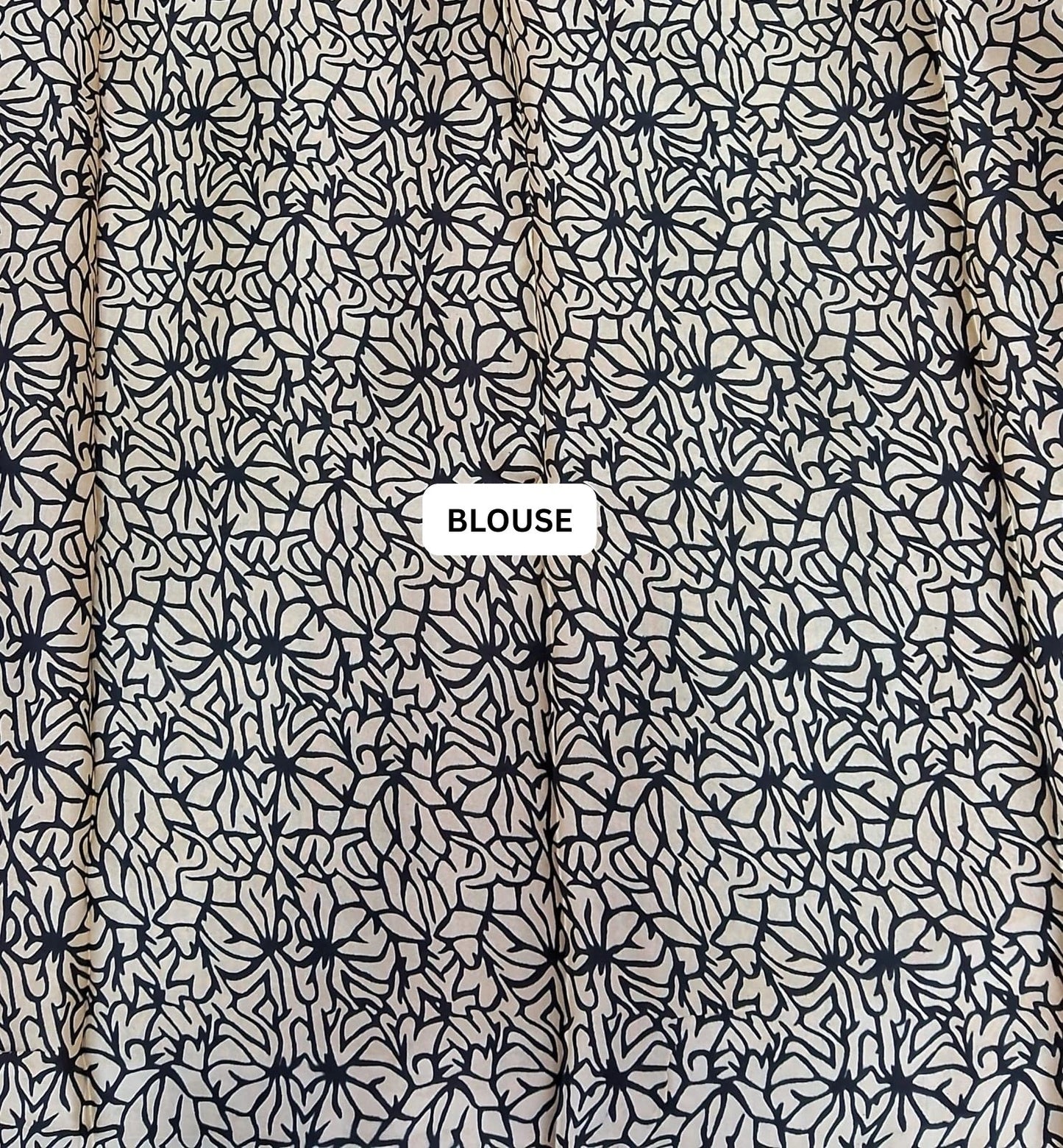 Black Modal Silk Saree blouse