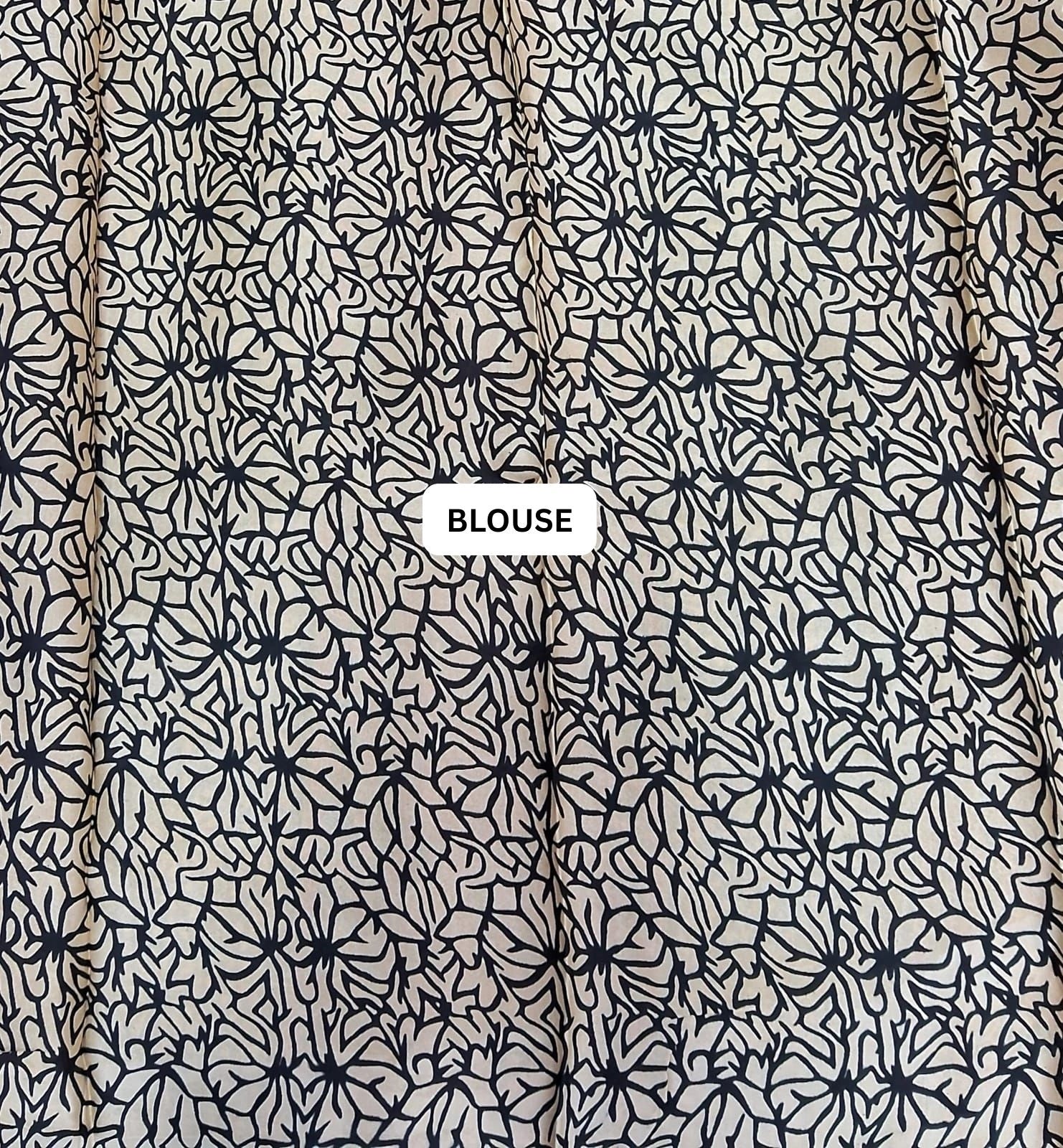 Black Modal Silk Saree blouse