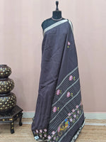 Light Black Mangalgiri Silk Saree 