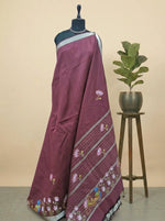 Maroon Mangalgiri Silk Saree 