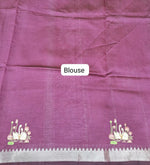 Wine Mangalgiri Silk Saree Blouse