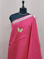 Pink Mangalgiri Silk Saree 1