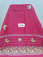 Pink Mangalgiri Silk Saree Pallu