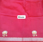 Pink Mangalgiri Silk Saree Blouse