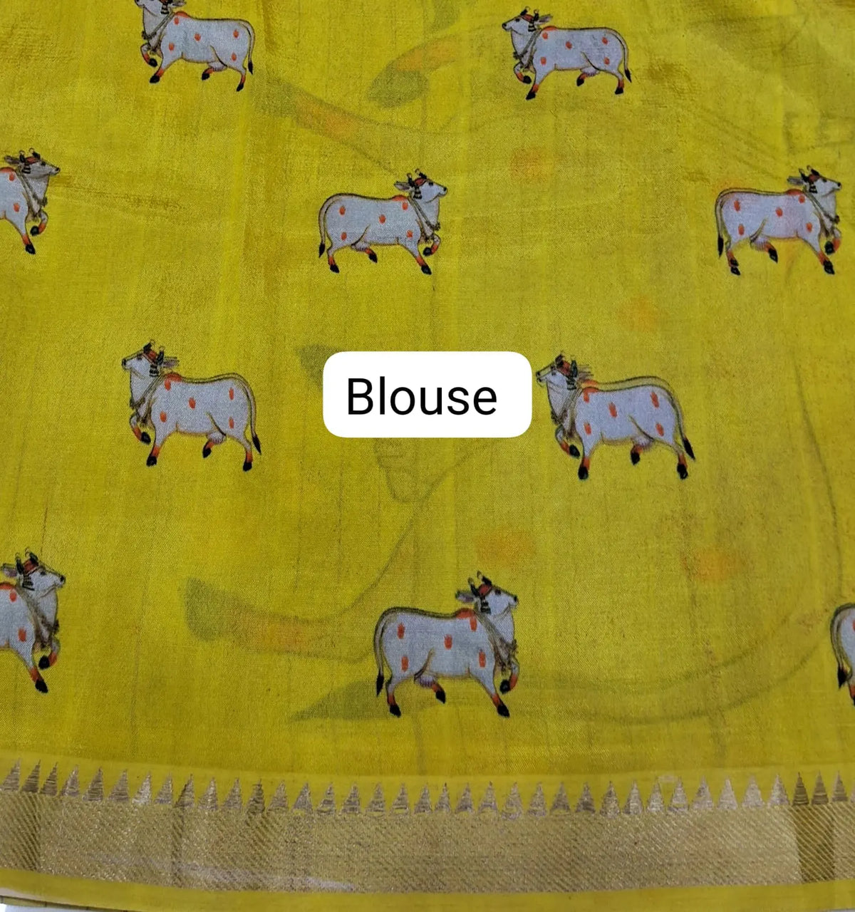 Purple Mangalgiri Silk Saree blouse