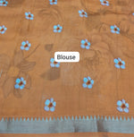 Peacock Green Mangalgiri Silk Saree Blouse