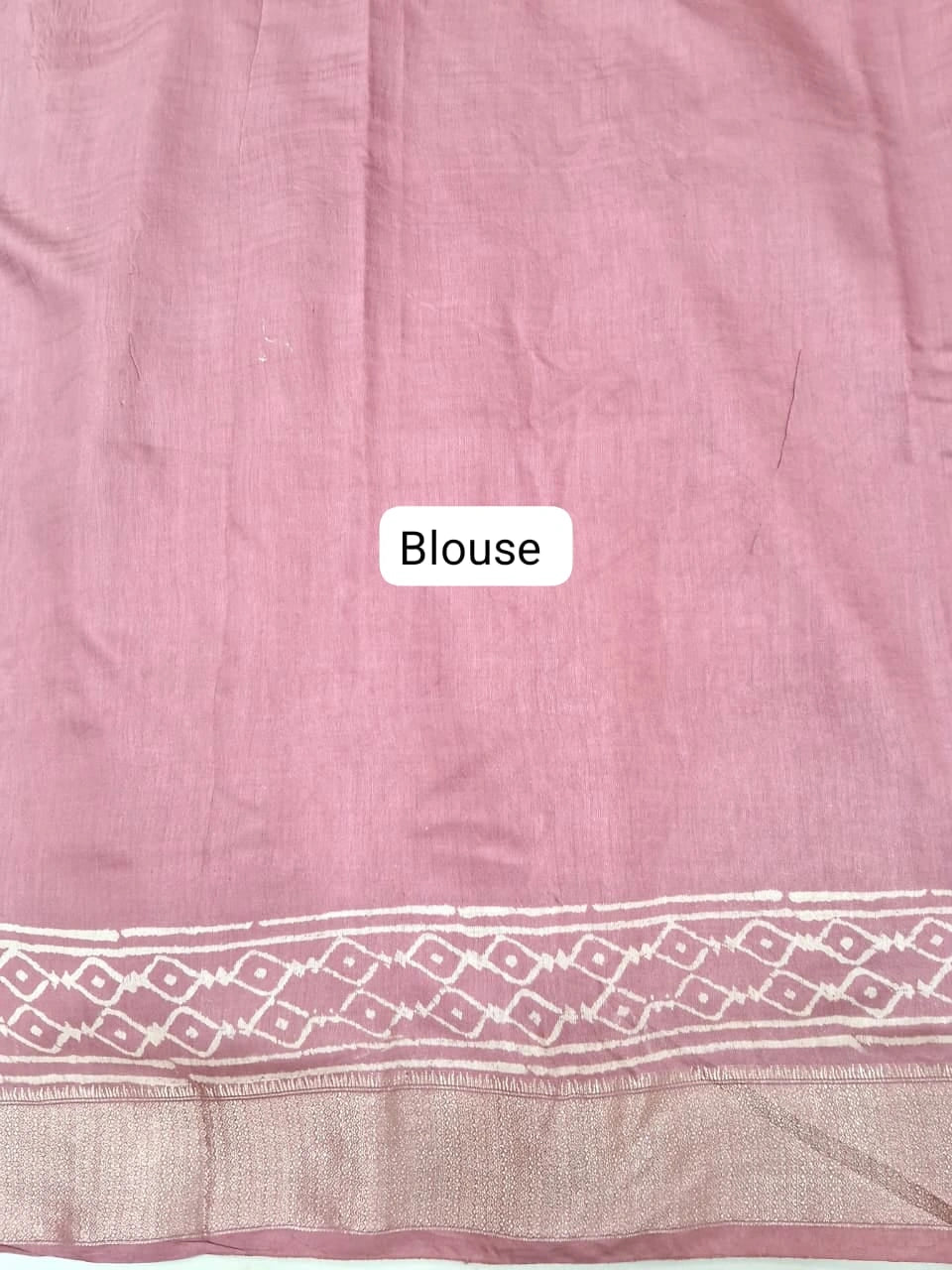 A taupe brown Maheshwari silk saree blouse