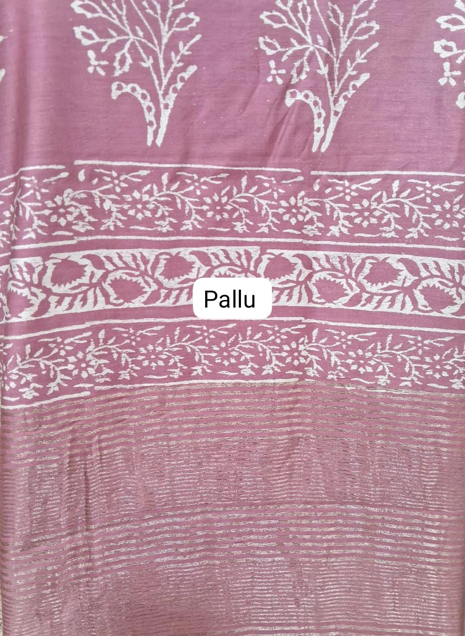 A taupe brown Maheshwari silk saree pallu