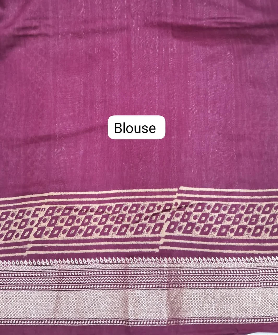 Dark Wine Maheshwari Silk Saree blouse
