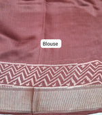 Brown Maheshwari Silk Saree blouse