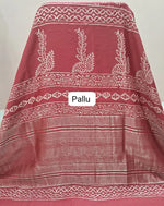 Light Maroon Maheshwari Silk Saree pallu